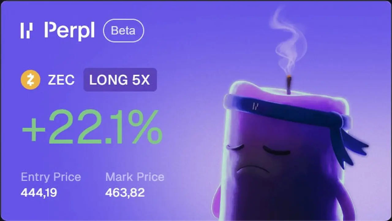 Screenshot dankshard posted: Perpl long 5x position